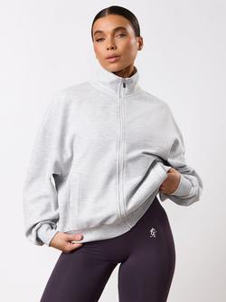 Gym King Waffle Zip Up Jacket, Grey Marl, Grey Marl