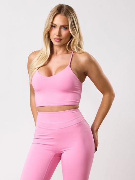 Gym King Knockout Strappy Sports Bra, Candy Pink