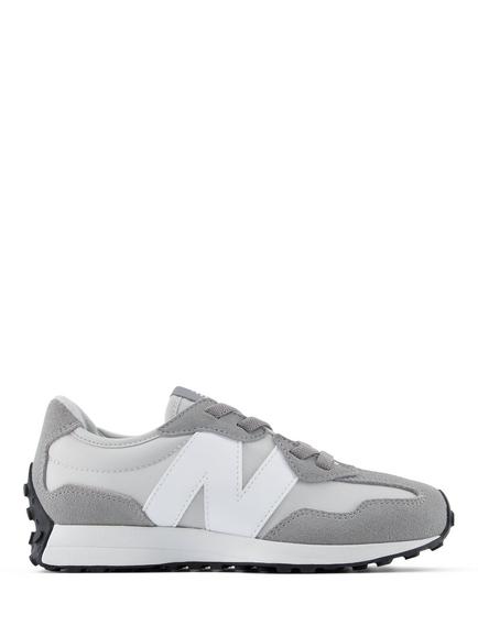 New Balance Kids' 327 Suede Panel Bungee Lace Trainers, Slate Grey, Slate Grey