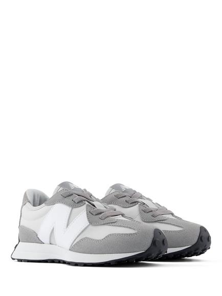New Balance Kids' 327 Suede Panel Bungee Lace Trainers, Slate Grey - view 2, Slate Grey