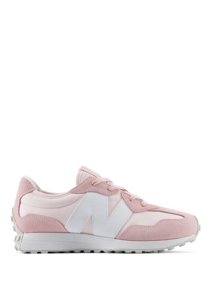 New Balance Kids' 327 Lace Trainers, Pink Salt/Chalk, Pink Salt/Chalk