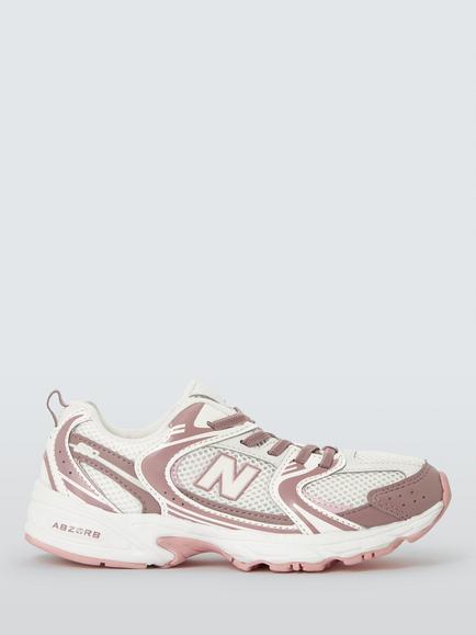 New Balance Kids' 530 Bungee Lace Mesh Trainers, Pebble/Sea Salt, Pebble/Sea Salt