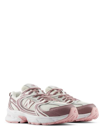 New Balance Kids' 530 Lace Trainers, Pebble/Sea Salt - view 2, Pebble/Sea Salt