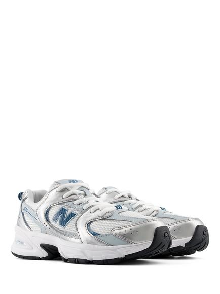 New Balance Kids' 530 Lace-Up Trainers, Metallic/Blue - view 2, Metallic/Blue