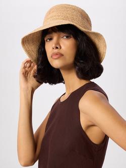 Whistles Structured Straw Hat, Neutral - view 2, Neutral