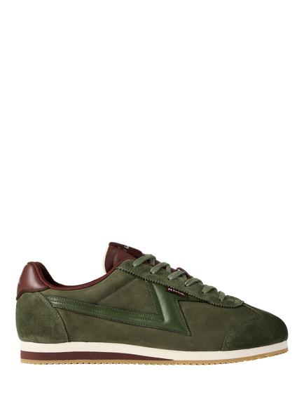 PS Paul Smith Atlanta Suede and Leather Trainers, Khaki Brown, Khaki Brown