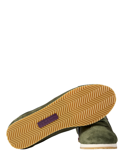 PS Paul Smith Atlanta Suede and Leather Trainers, Khaki Brown - view 2, Khaki Brown