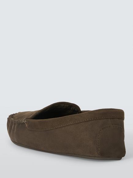 John Lewis Shetland Slippers, Khaki - view 2, Khaki
