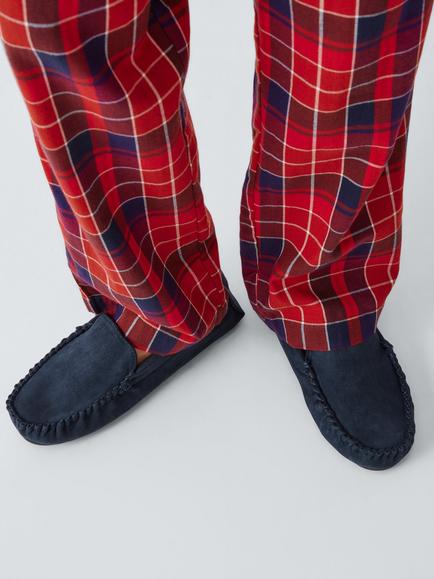 John Lewis Shetland Slippers, Navy - view 2, Navy