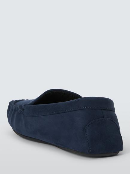 John Lewis Shetland Slippers, Navy - view 2, Navy