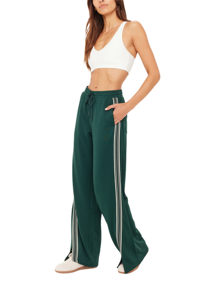 THE UPSIDE Roma Side Stripe Joggers, Green - view 2, Green