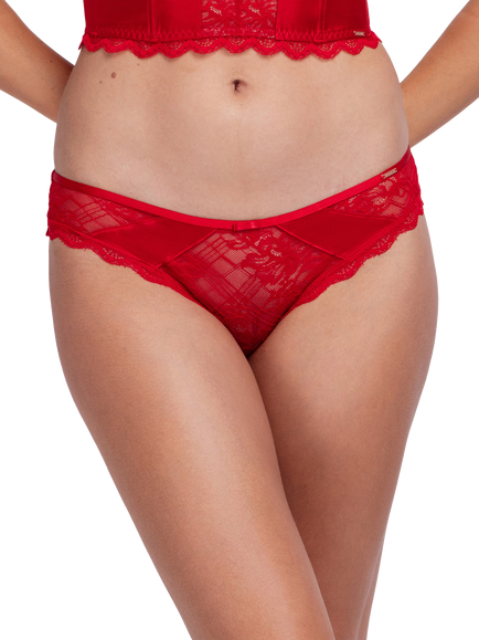 Dorina Hasina Cheeky Hipster Knickers, Red, Red