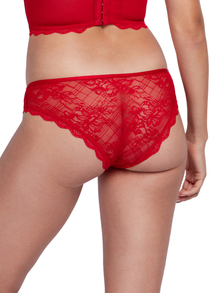 Dorina Hasina Cheeky Hipster Knickers, Red - view 2, Red