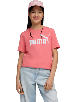 PUMA Kids' Logo T-Shirt, Mid Pink