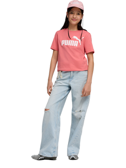 PUMA Kids' Logo T-Shirt - view 2, Mid Pink