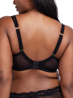 Dorina Origins Shimmer Dot Mesh Full Coverage Bra, Black/Gold - view 2, Black/Gold