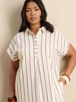 Live Unlimited Curve Midaxi Shirt Dress, Natural - view 2, Natural
