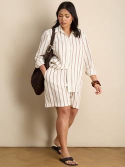 Live Unlimited Curve Striped Shorts, Natural, Natural