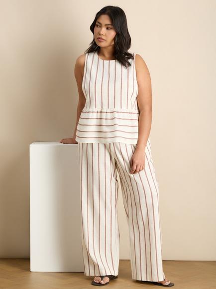 Live Unlimited Striped Top, Natural, Natural
