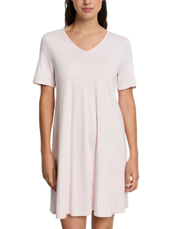 Hanro V-Neck Jersey Nightdress, Honeydew, Honeydew