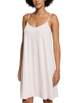 Hanro V-Neck Strappy Jersey Nightdress, Honeydew, Honeydew