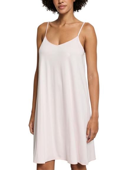 Hanro V-Neck Strappy Jersey Nightdress, Honeydew, Honeydew