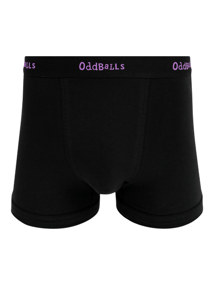 OddBalls Stretch Cotton Plain Boxers, Pack of 3 - view 2, Navy/Black/White