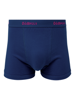 OddBalls Stretch Cotton Plain Boxers, Pack of 3 - view 2, Navy