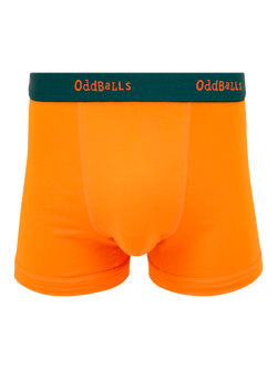 OddBalls Stretch Cotton Plain Boxers, Pack of 3 - view 2, Orange/Evergreen
