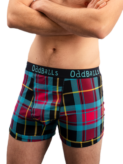 OddBalls Stretch Cotton Plain Boxers, Pack of 3, Black/Navy/Multi - view 2, Black/Navy/Multi