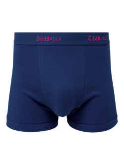 OddBalls Stretch Cotton Classic Mix Boxers, Pack of 3, Navy/White/Multi - view 2, Navy/White/Multi
