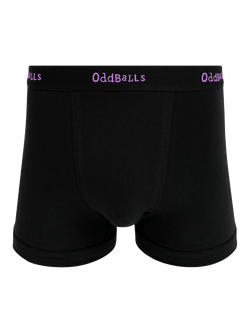 OddBalls Stretch Cotton Plain Boxers, Pack of 3, Black/Magic Garden - view 2, Black/Magic Garden