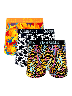OddBalls Pattern Mix Cotton Boxers, Multi, Multi