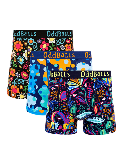 OddBalls Pattern Mix Cotton Boxers, Multi, Multi