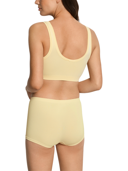 Hanro Touch Feeling Crop Top, Vanilla Highlight - view 2, Vanilla Highlight