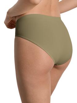Hanro Touch Feeling Midi Brief - view 2, Covert Green
