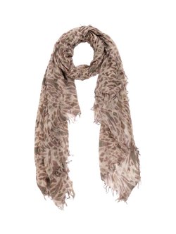 Pure Collection Wool Cashmere Blend Ultra Fine Scarf, Natural, Natural