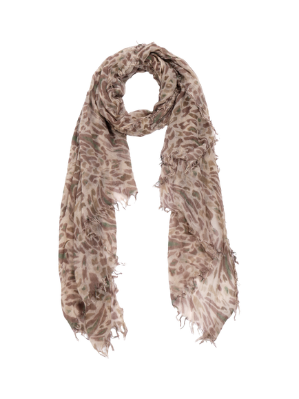 Pure Collection Wool Cashmere Blend Ultra Fine Scarf, Natural, Natural