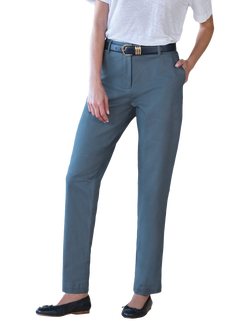 Pure Collection Slim Leg Chinos, Deep Blue