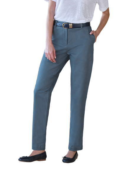 Pure Collection Slim Leg Chinos, Deep Blue