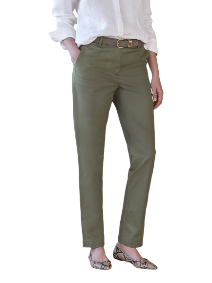 Pure Collection Slim Leg Chinos, Khaki