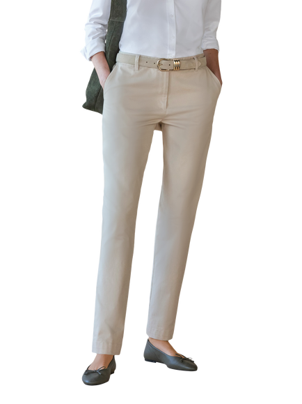 Pure Collection Slim Leg Chinos, Stone