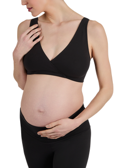 JoJo Maman Bébé Maternity & Nursing Sleep Bras, Pack of 2, Black, Black