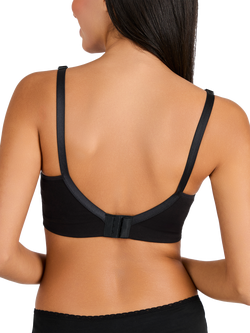 JoJo Maman Bébé Emma Jane Lace Trim Seamless Nursing Bra, Black - view 2, Black