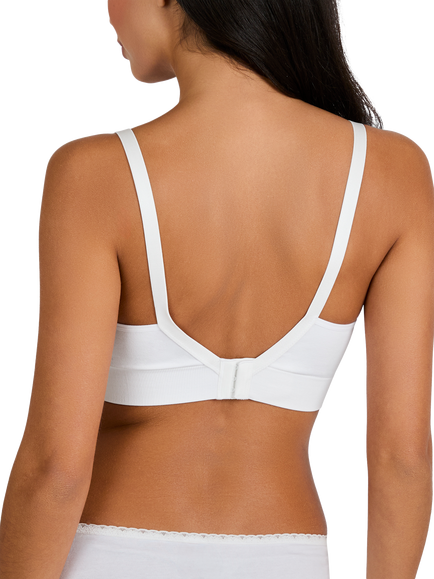 JoJo Maman Bébé Emma Jane Lace Trim Seamless Nursing Bra, White - view 2, White