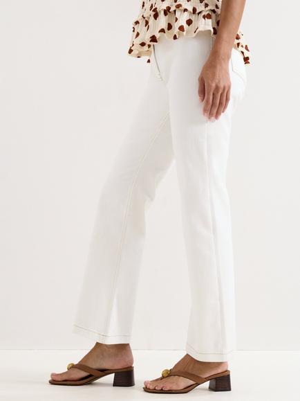 Phase Eight Olivia Bootcut Jeans, White, White