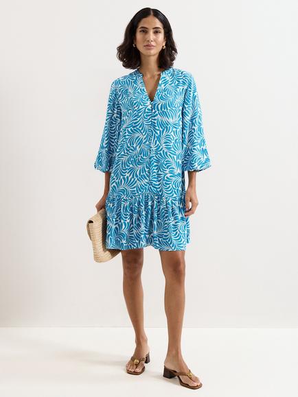 Phase Eight Phoebe Abstract Swing Dress, Blue, Blue