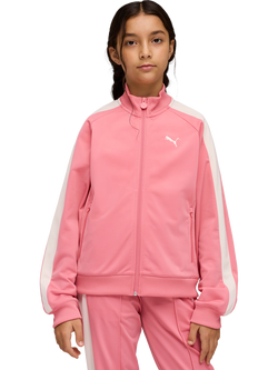 PUMA Kids' T7 Track Jacket, Dark Pink