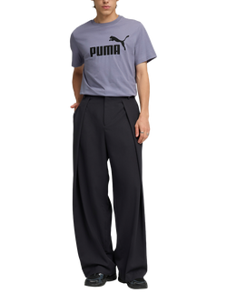 PUMA Cotton Regular Fit Short Sleeve No. 1 Logo T-Shirt - view 2, Mid Grey