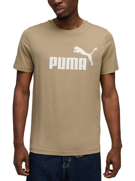 PUMA Cotton Regular Fit Short Sleeve No. 1 Logo T-Shirt, Natural Beige